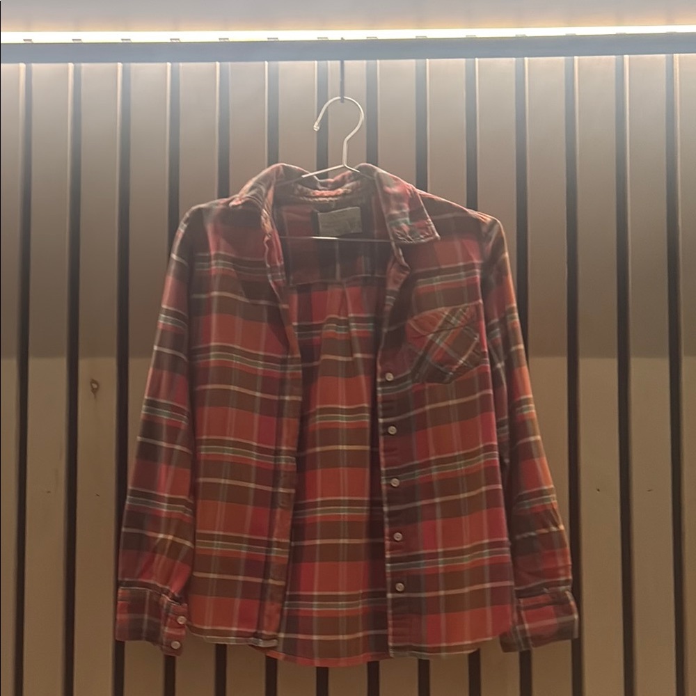 Plaid Button-Up Shirt